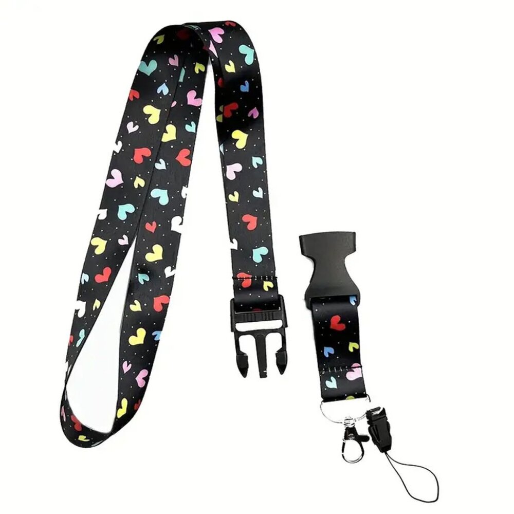 Hearts ID, Key, Card Holder Lanyard